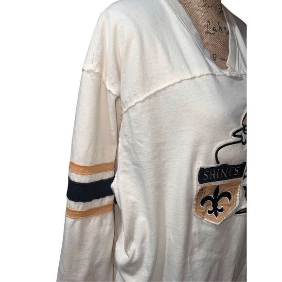 Rare NFL Vintage Collection Reebok Saints Cream Long Sleeve Top Men size Large - Picture 6 of 16